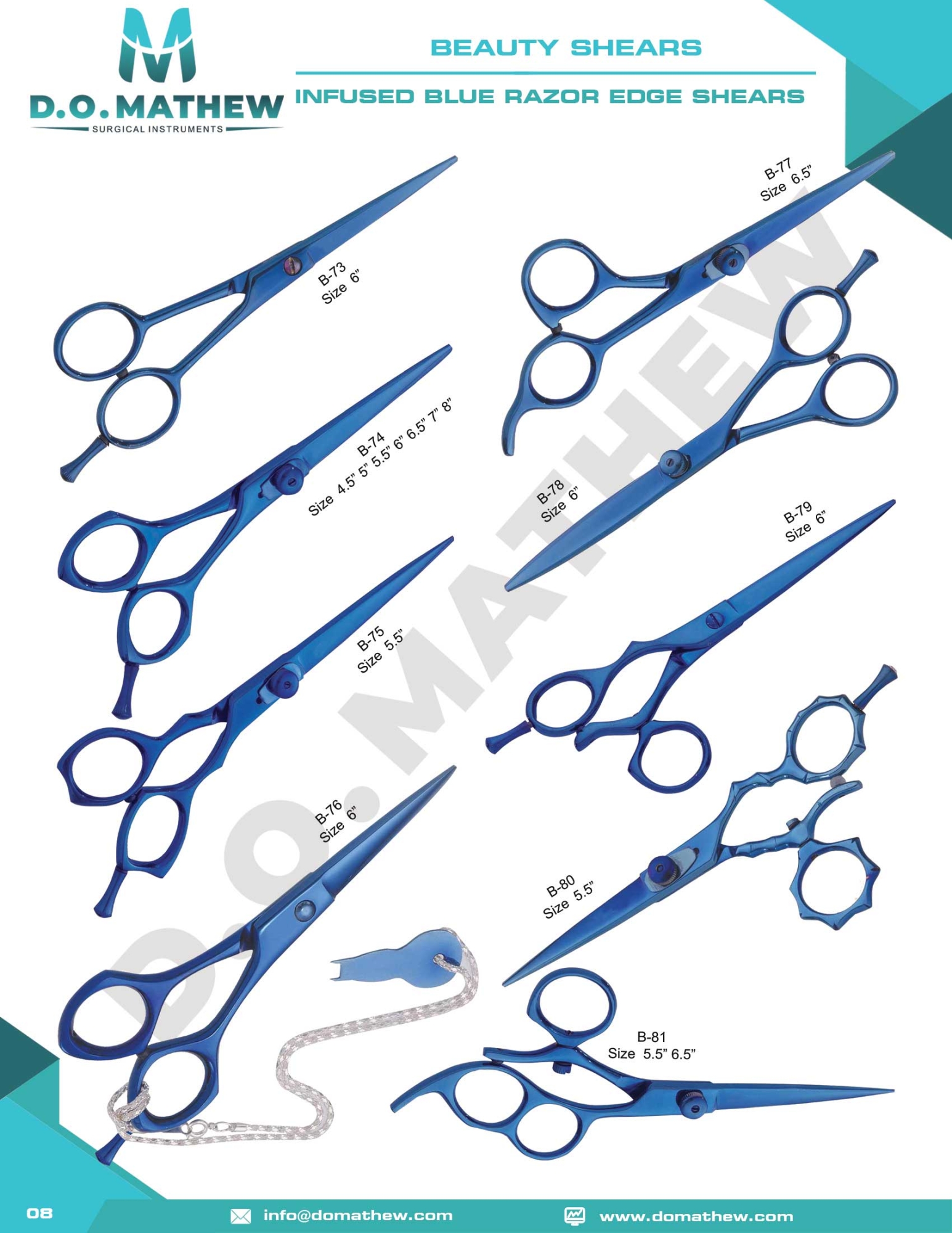  Infused Blue Razor Edge Shears